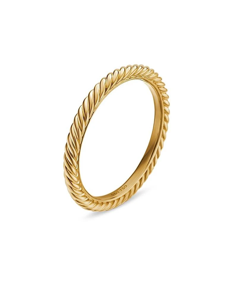 David Yurman Cable Collectibles Stack Ring in 18K Yellow Gold, 2mm 4