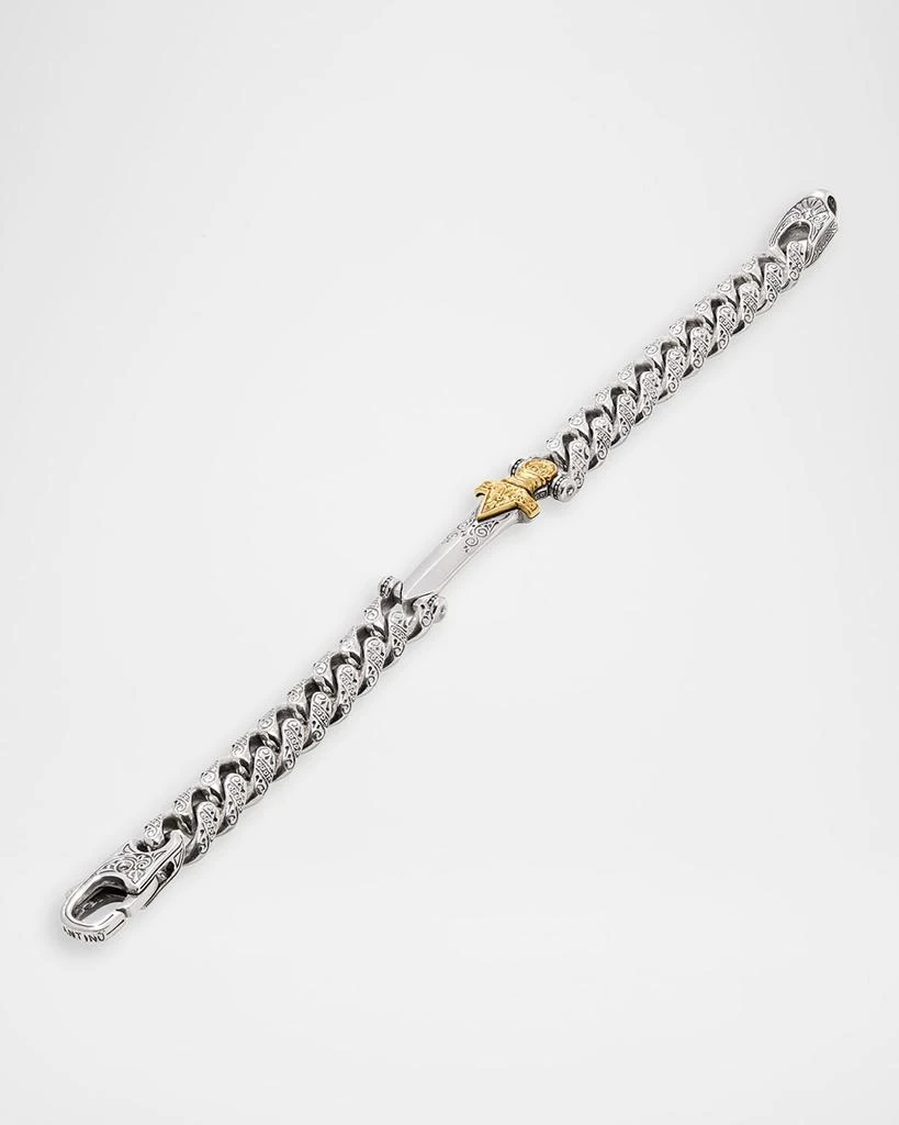 Konstantino Men
s Sterling Silver and Bronze Sword Bracelet 2