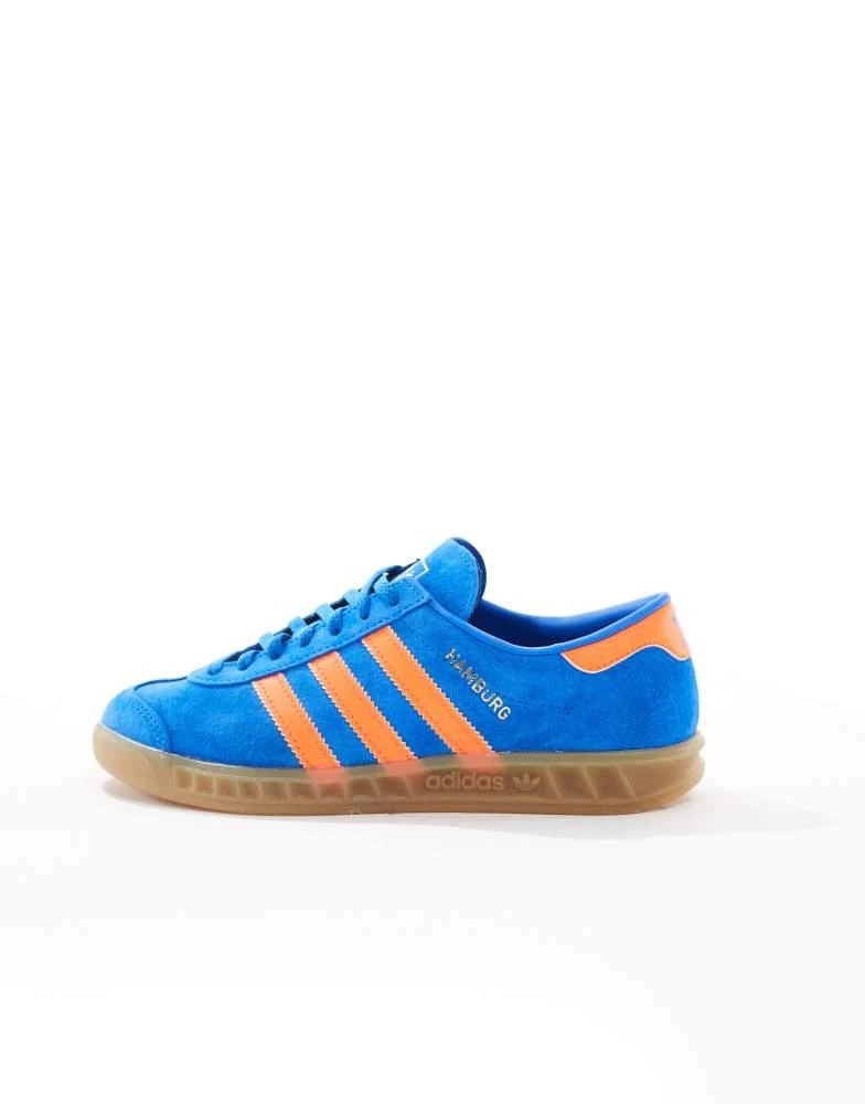 Adidas adidas Originals Hamburg trainers in blue and orange 3