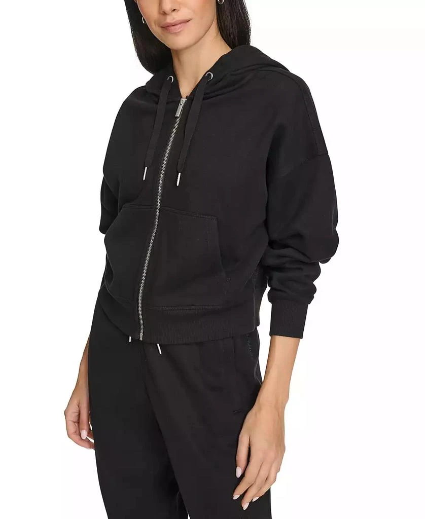 Calvin Klein Women
s Fleece Crop Zip-Front Long-Sleeve Hoodie 3