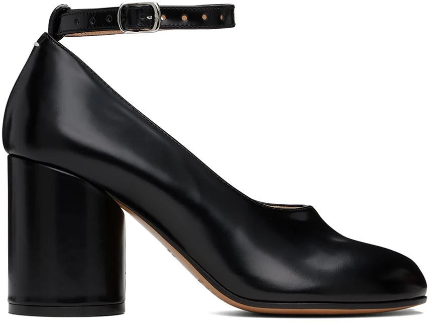 MAISON MARGIELA Black Tabi Leather Heels 1