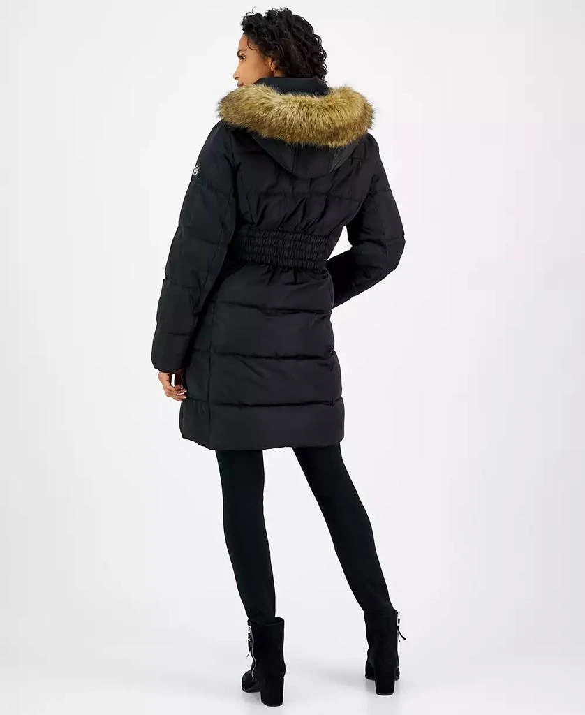 Michael Kors Women's Faux-Fur-Trim Hooded Puffer Coat, Created for Macy's 2