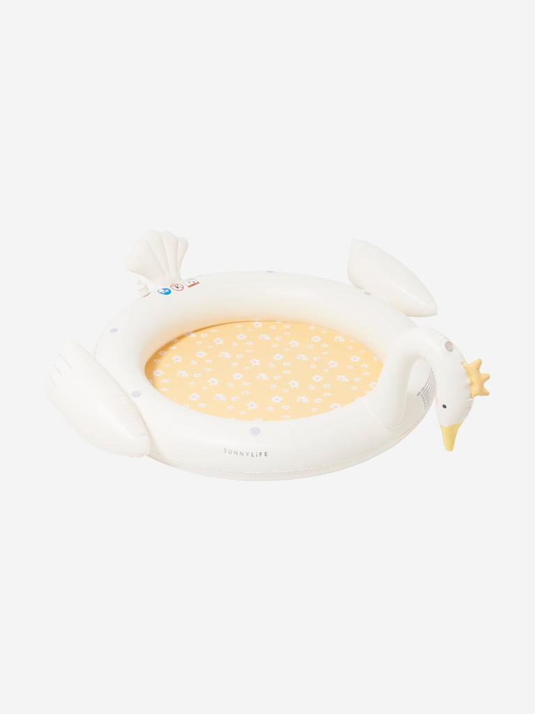 Sunnylife Girls Princess Swan Sprinkler Mat in White (135cm)