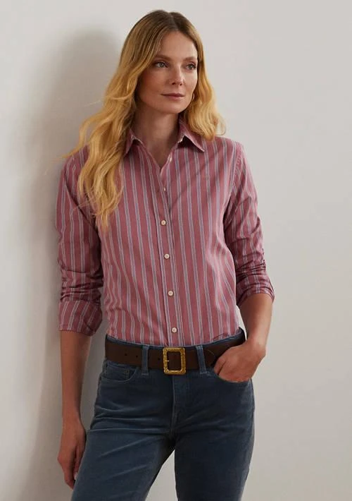 Ralph Lauren Ralph Lauren Petite Classic Fit Striped Broadcloth Shirt 1