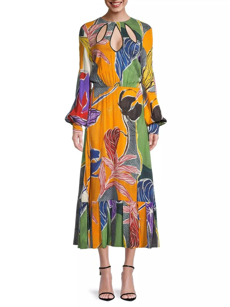 STELLA JEAN Floral Cut-Out Maxi Dress 3