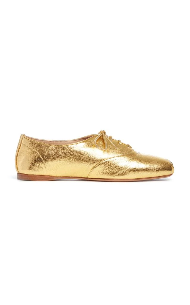 Gabriela Hearst Gabriela Hearst - Maya Metallic Leather Flats - Gold - IT 41 - Moda Operandi 1