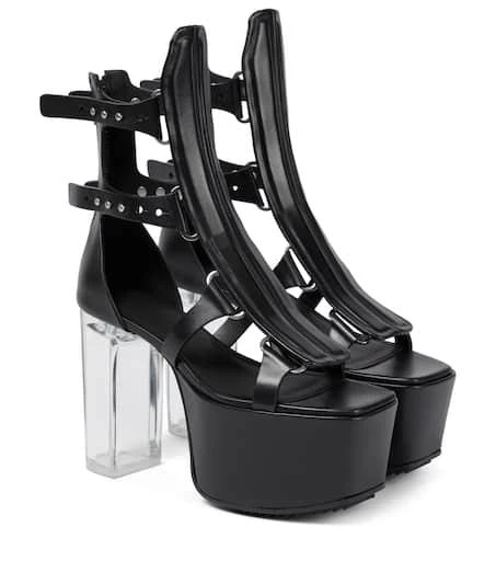 Rick Owens Leather platform sandals 1
