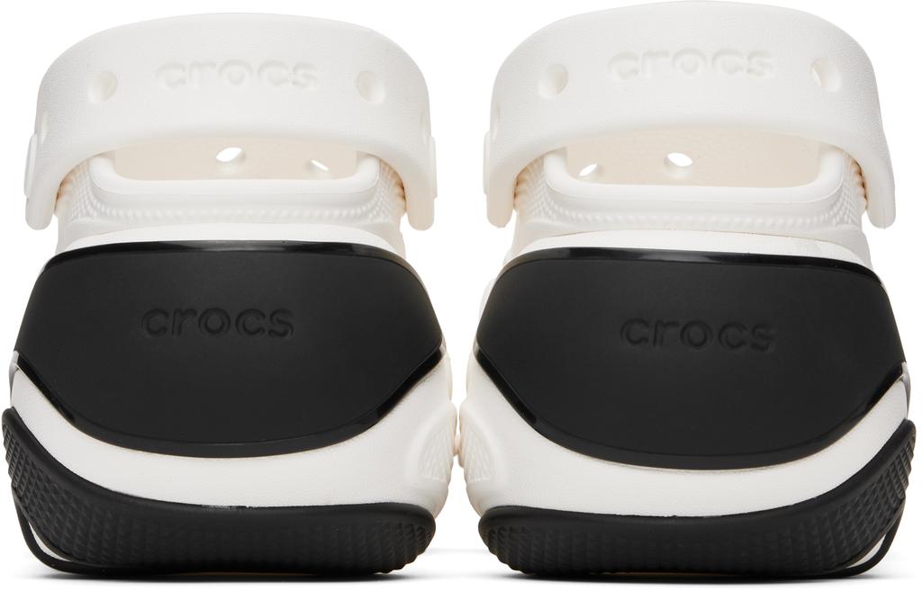 Crocs White & Black Bubble Crush Slip-on Loafers