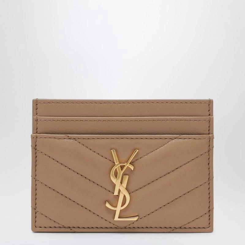 Yves Saint Laurent Cassandre card holder beige