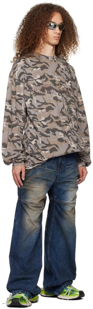 We11done Gray Camo Long Sleeve T-Shirt 5