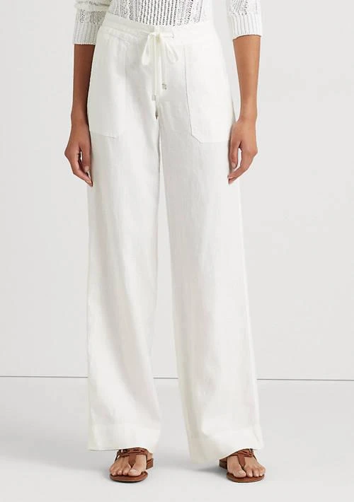 Ralph Lauren Petite Linen Wide-Leg Pants