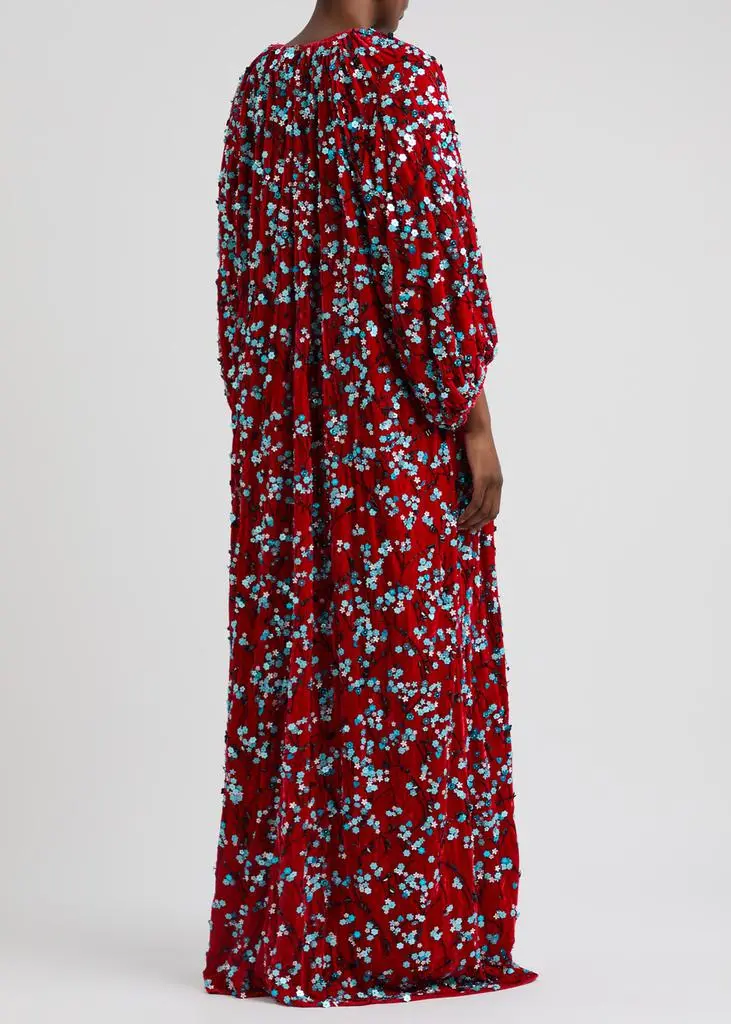 Bernadette Georgina embellished velvet gown 3