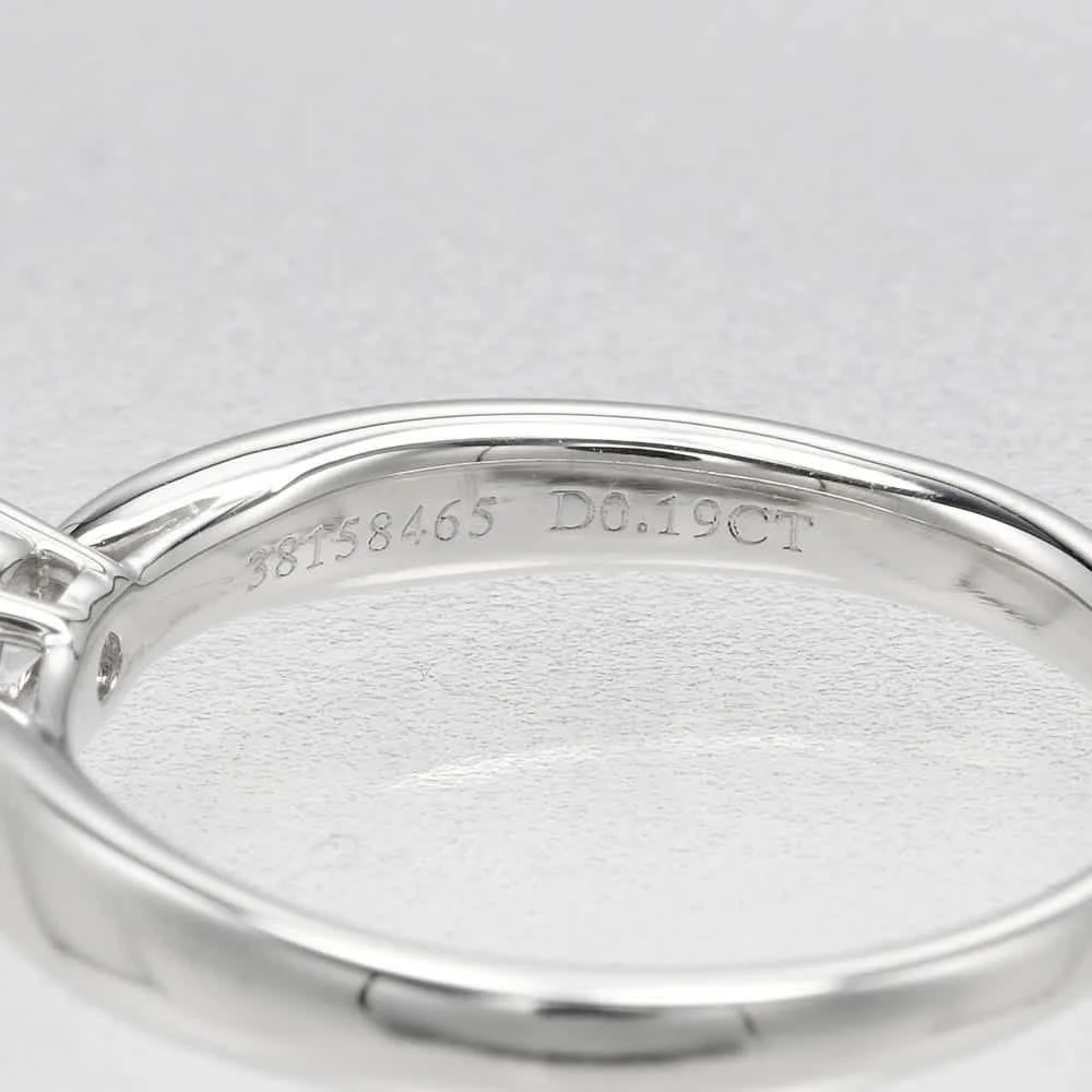 Tiffany 
Co. Harmony Solitaire Ring Platinum With Rbc Diamond Platinum Ring Jewelry (Pre-Owned) 3