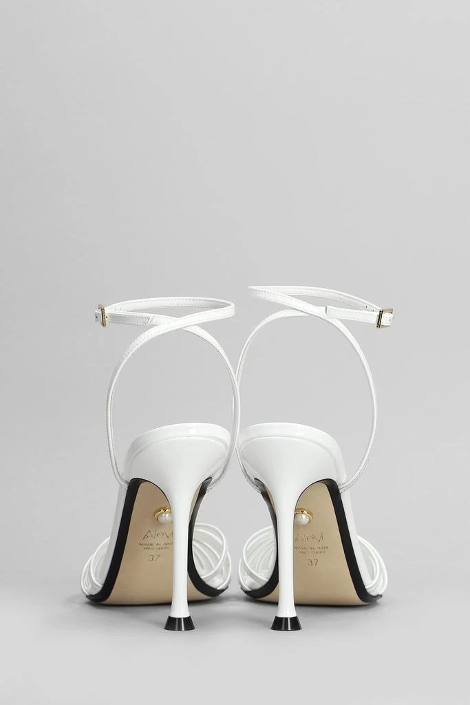 Alevì Ally 95 Sandals In White Patent Leather 2