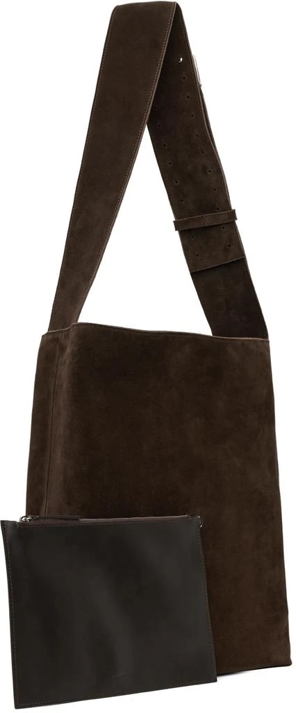 FIDAN NOVRUZOVA Brown Ava Suede Tote 2