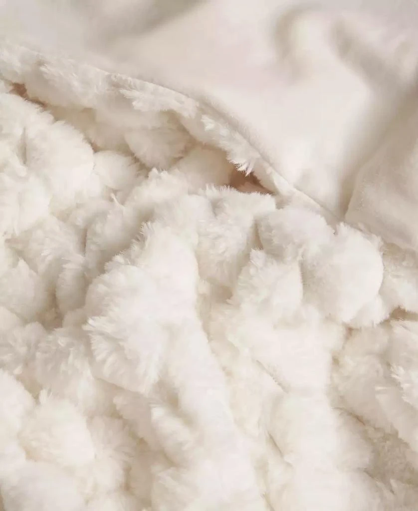 Lucky Brand Pineapple Faux Fur Throw, 50" x 70" 2