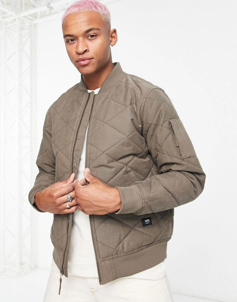 Vans Vans trusell bomber jacket in brown 1