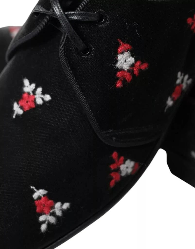 Dolce & Gabbana Dolce & Gabbana Black Floral Velvet Formal Dress 8