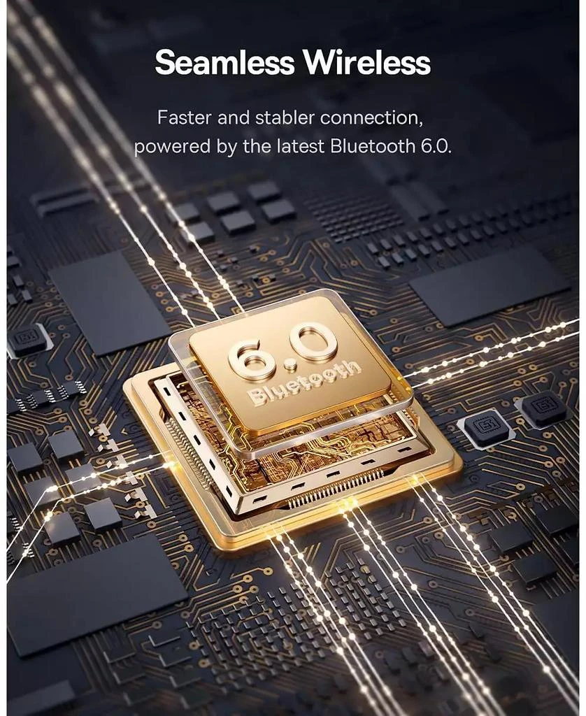 Baseus BP1 Pro LDAC Hi-Res ANC Wireless Earbuds | Adaptive Noise Cancelling, 55H Playtime, AI 6-Mic Calls, IP55, White 7