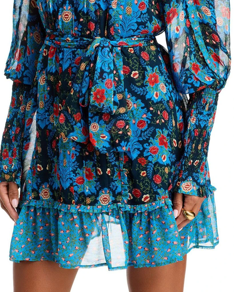 Farm Rio Arabesque Floral Pleated Dress 6