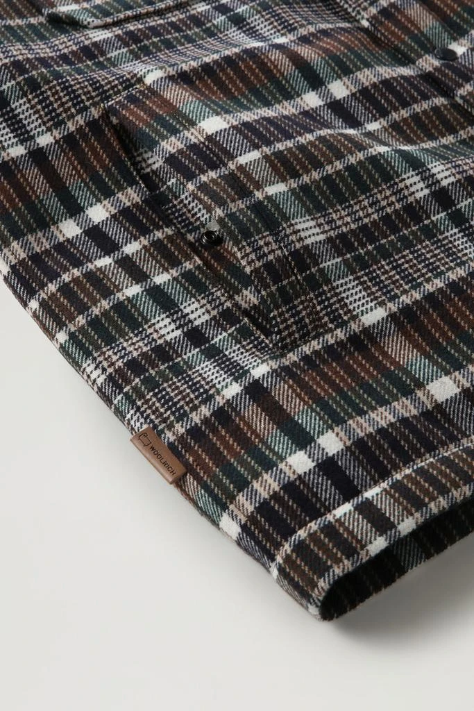 Woolrich Alaskan Padded Check Overshirt in Recycled Italian Wool Blend - Men - Red 4