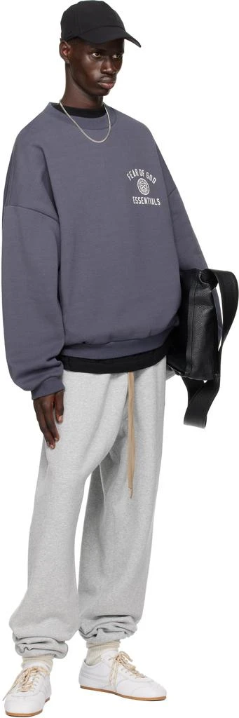 Essentials Navy Fleece Crewneck Sweatshirt 5