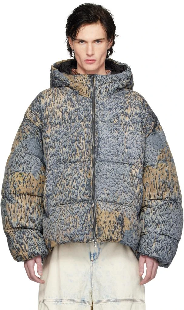 Diesel Blue & Brown W-Bogaert Puffer Jacket 1