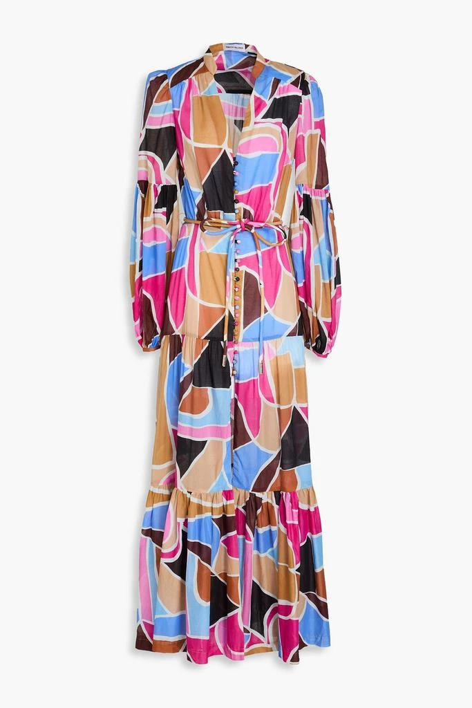 REBECCA VALLANCE La Reve printed cotton-voile maxi dress 1