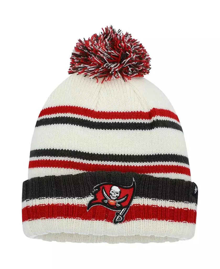 47 Brand Big Boys and Girls Cream Tampa Bay Buccaneers Driftway Cuffed Knit Hat with Pom 1