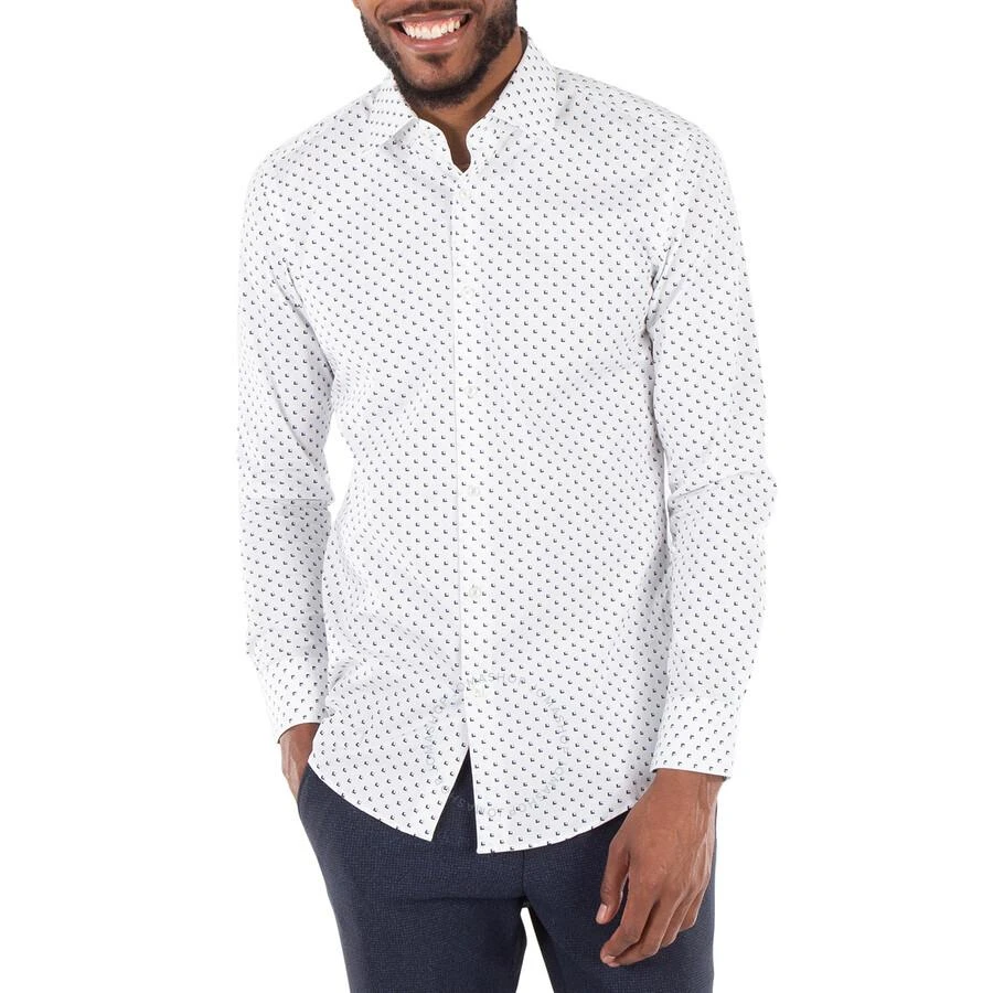 Hugo Boss Hugo Boss Printed Cotton Poplin Slim-Fit Shirt, Brand Size 40 (Neck Size 15.7") 1