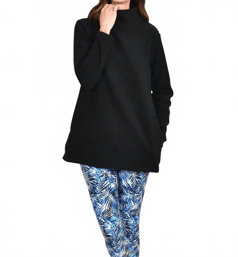 Southwind Nantucket Fleece Tunic In Black