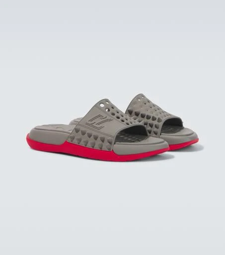 Christian Louboutin Take It Easy perforated spiked slides 5