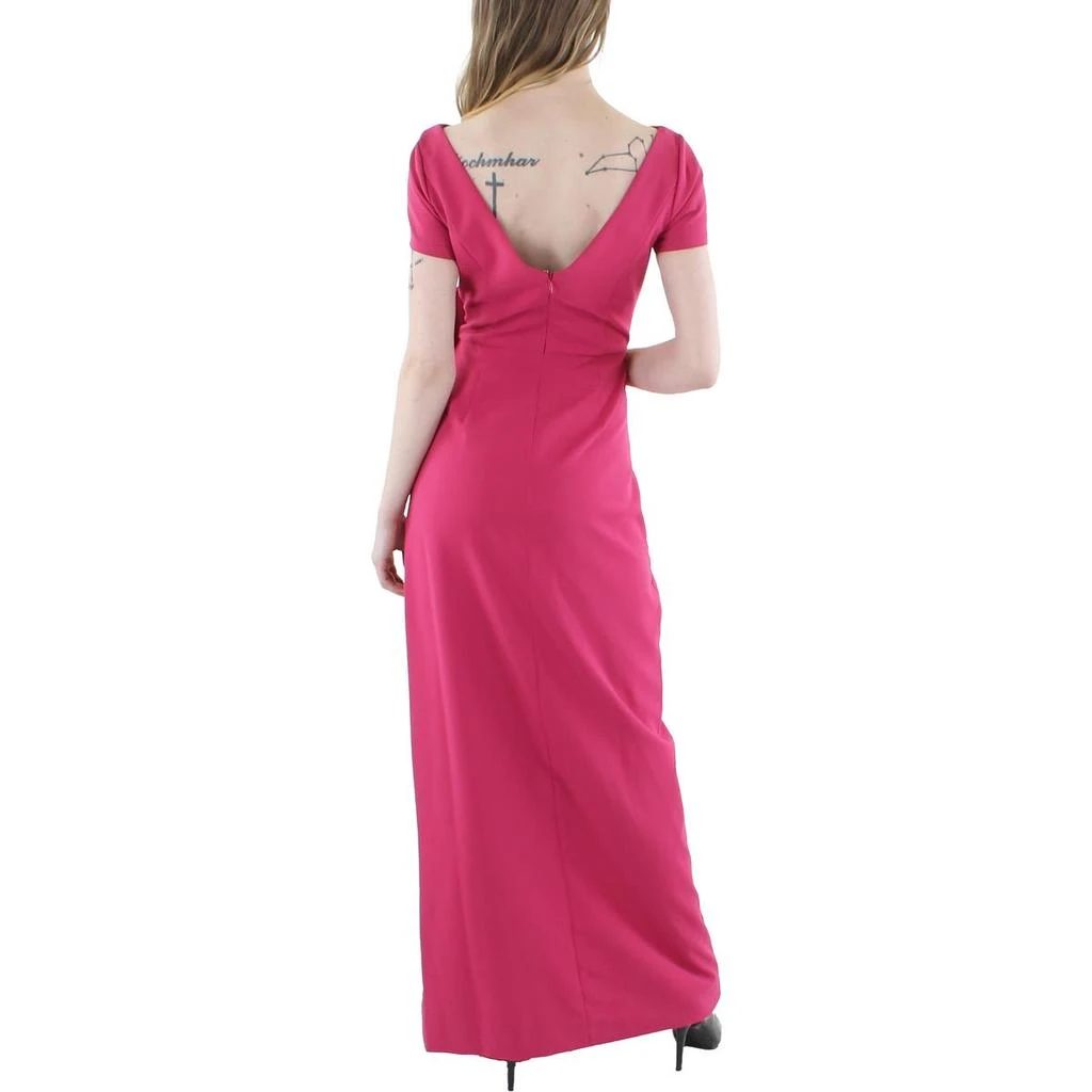 Kay Unger Womens Cascade Ruffle Column Evening Dress 2