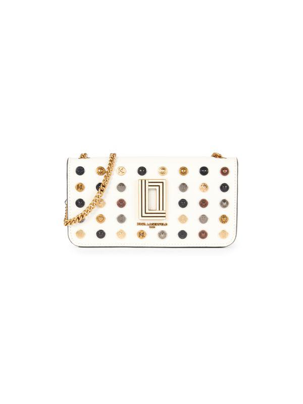 Karl Lagerfeld Paris Studded Wallet On Chain - Wallets