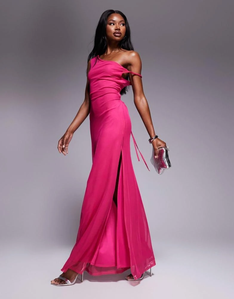 chinese dress ladies Tia Dorraine Draped Satin Maxi Dress