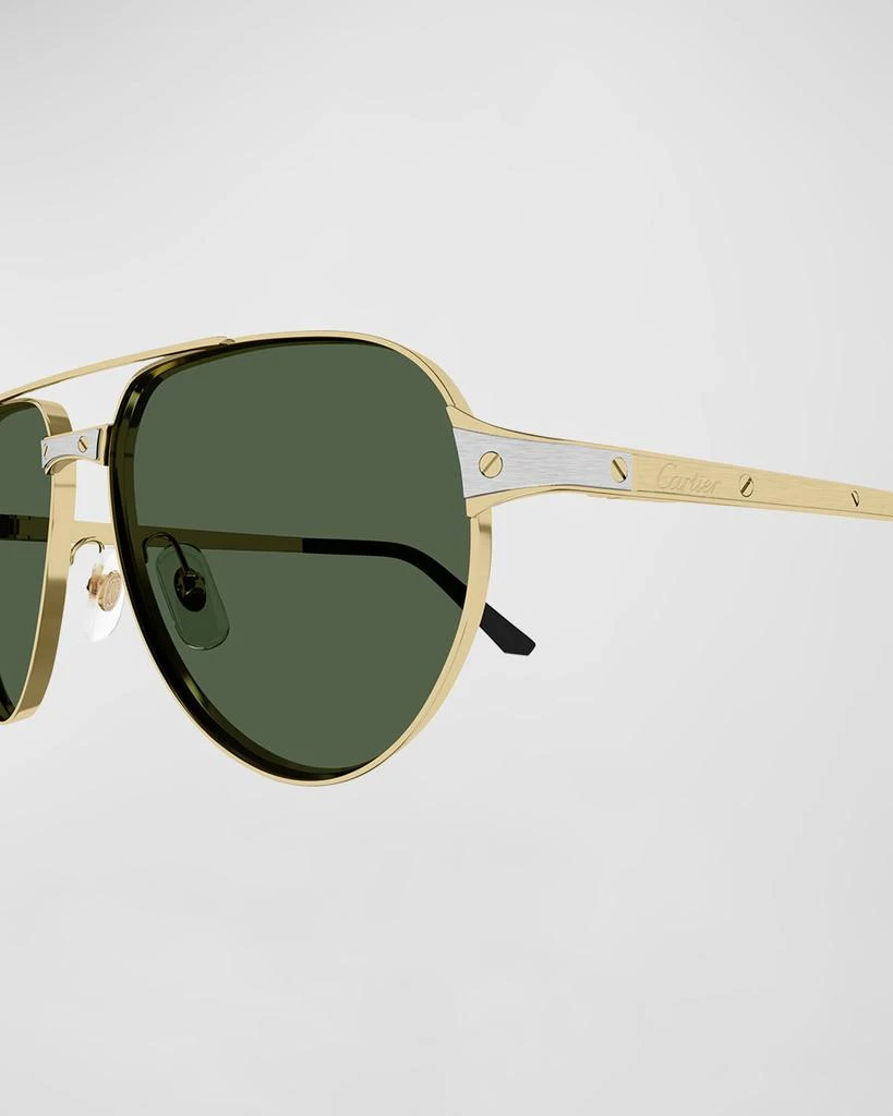 Cartier Men's Metal Aviator Sunglasses 2