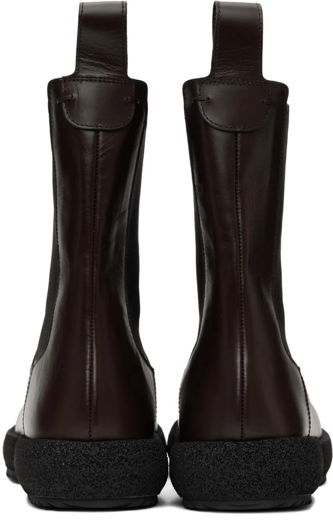 Dries Van Noten Brown Platform Chelsea Boots 2