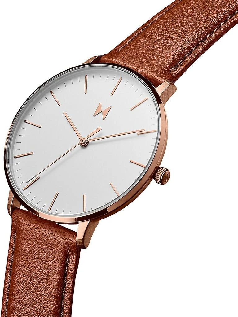 MVMT Legacy Slim Eagle Tan Leather Strap Watch 2