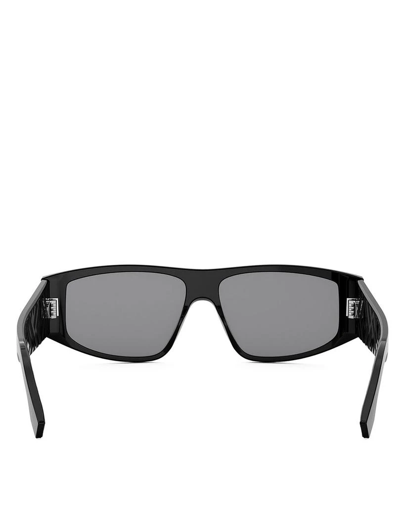 Fendi FF Squared Geometric Shield Sunglasses, 133mm 4