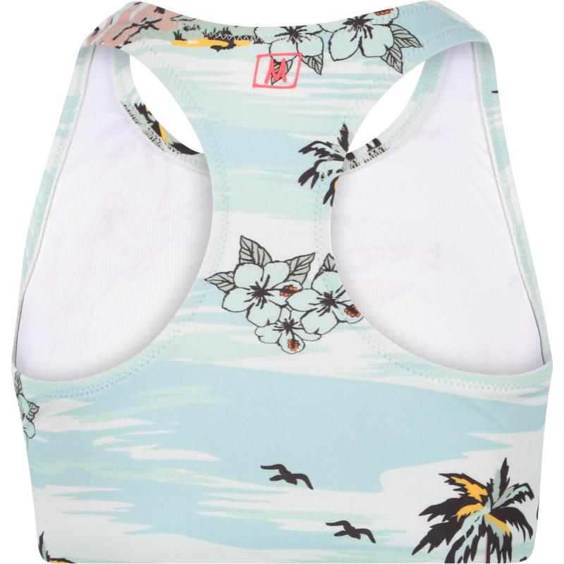Munster Daydream swimming top in white and light blue