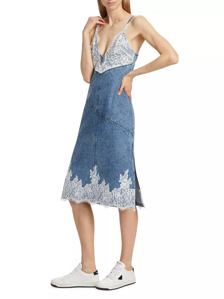 3.1 Phillip Lim Lace-Embellished Denim Midi-Dress 4