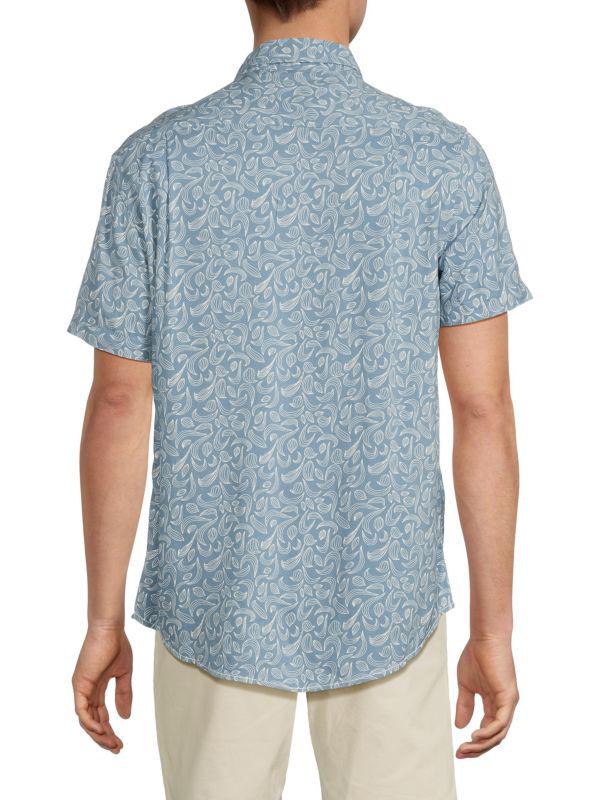 Report Short Sleeve Paisley Button Down Shirt