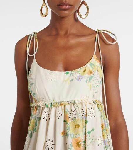 ALÉMAIS Juliette floral tiered cotton midi dress 4