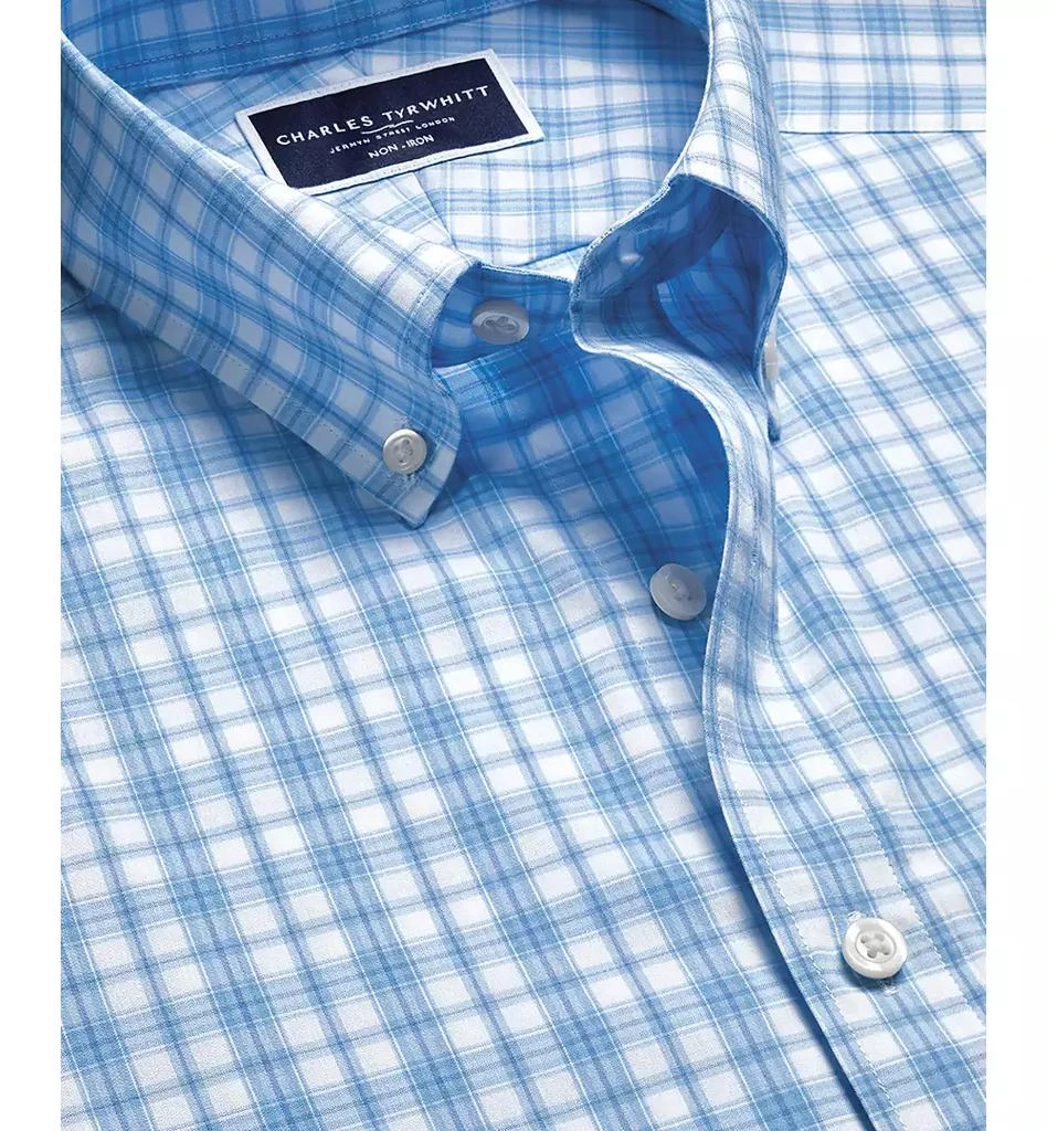 Charles Tyrwhitt Men's Slim Fit Long Sleeve Tattersall Button-Down Shirt 5