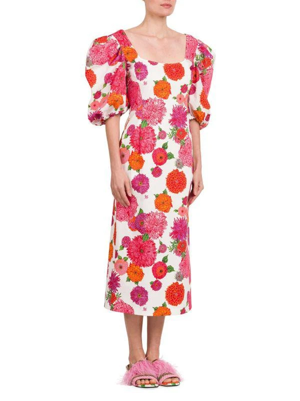 LA DOUBLE J Edition 33 Sizzler Puff-Sleeve Midi-Dress 3