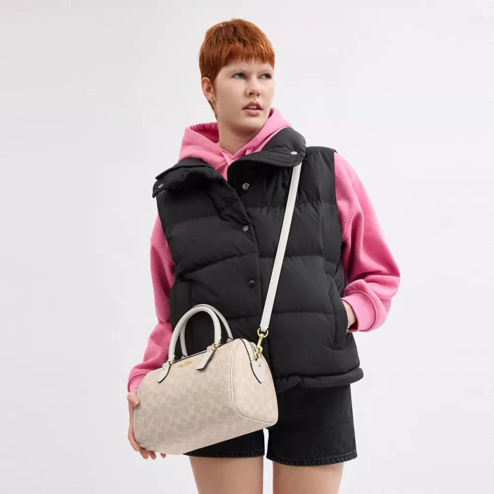 Coach Rowan Satchel Bag In Signature Canvas 2