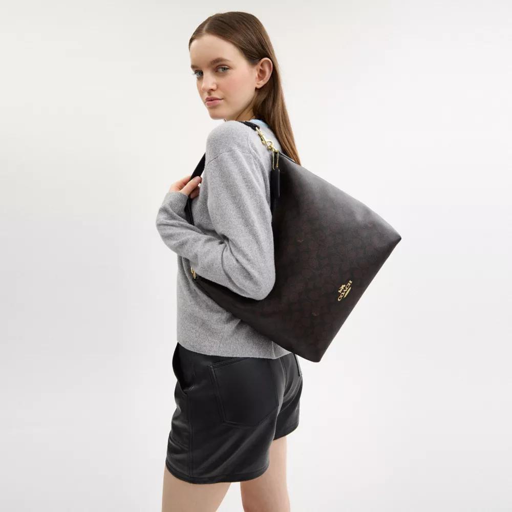 Coach Laurel Large Shoulder Bag In Signature Canvas