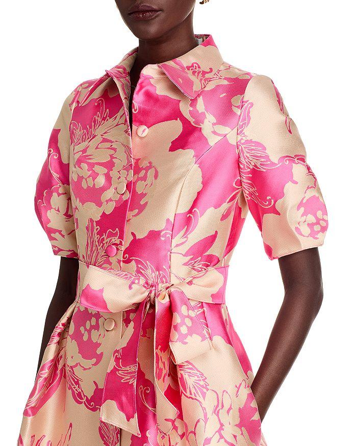 Teri Jon Floral Embossed Dress