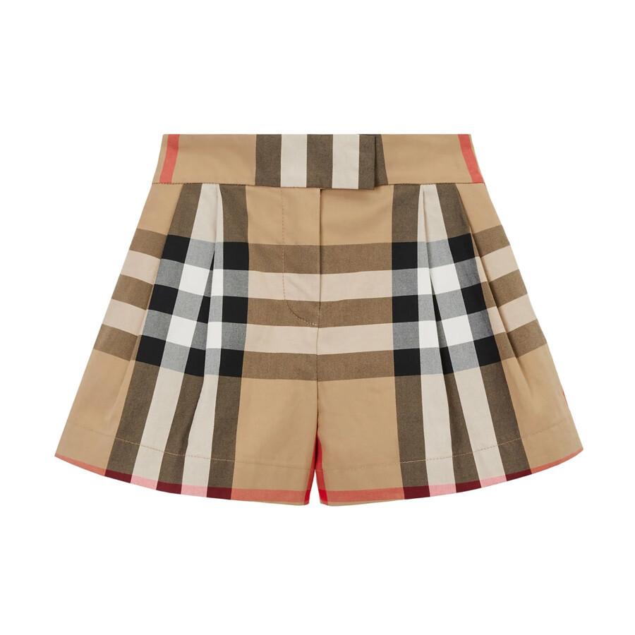 Burberry Girls Nicoletta Vintage Check Cotton Shorts