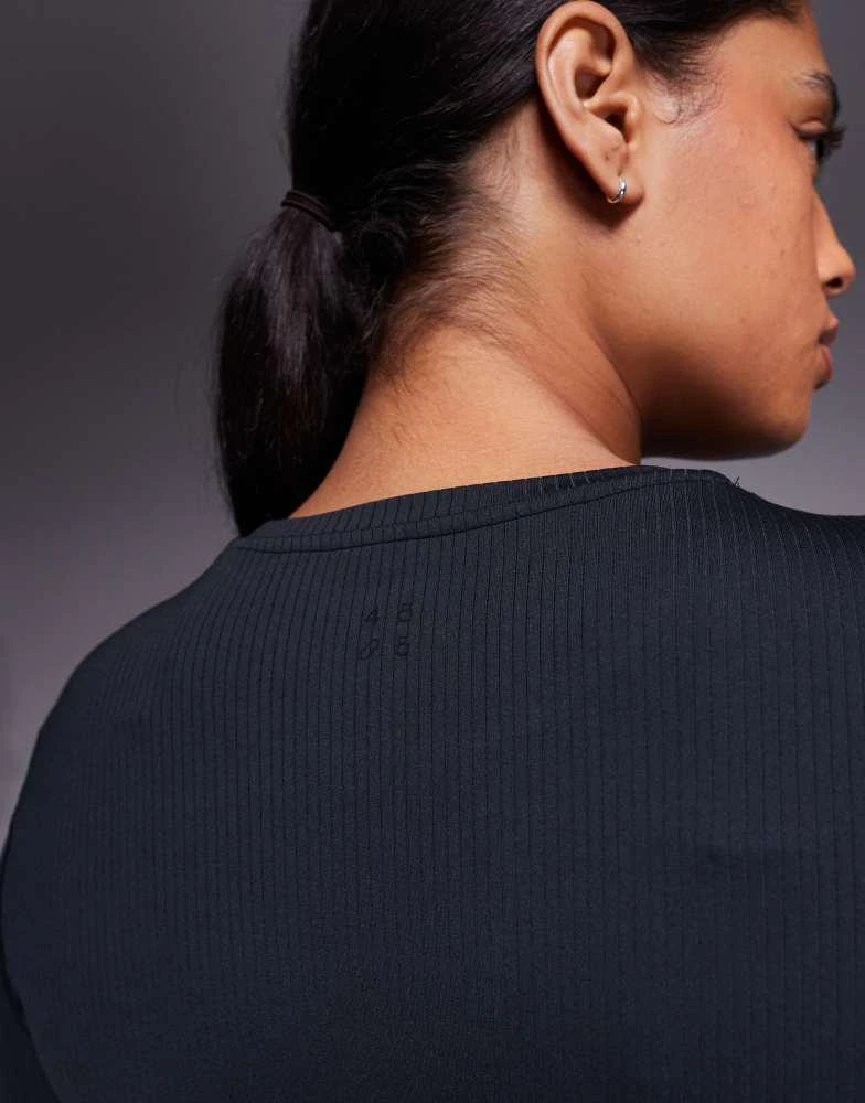 4505 4505 Curve plush handle rib long sleeve warmup top in black 2